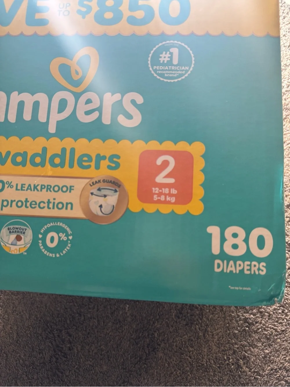 Swaddlers Diapers Size 2 - Teal